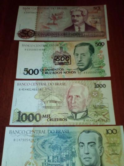 Лот: 10595594. Фото: 1. Бразилия. 4 банкноты UNC ПРЕСС... Америка