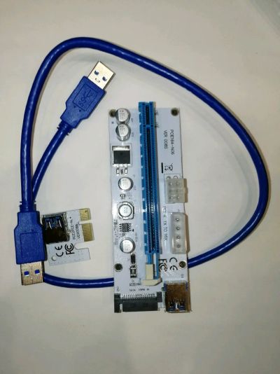Лот: 11069476. Фото: 1. Райзер (Riser) PCI-E 1x-16x 6pin... Платы расширения, контроллеры, доп. порты