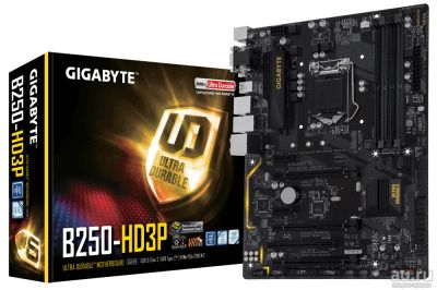 Лот: 13557939. Фото: 1. Материнская плата Gigabyte B250-HD3P. Материнские платы
