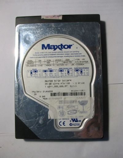 Лот: 8963401. Фото: 1. Жёсткий диск IDE Maxtor (20 Гбайт... Жёсткие диски