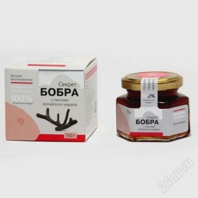 Лот: 2822886. Фото: 1. Мед с пантами марала 100гр. Мёд, продукты пчеловодства