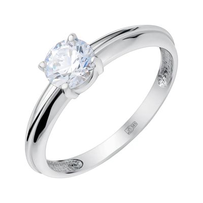 Лот: 23798204. Фото: 1. Золотое кольцо с кристаллом SWAROVSKI. Кольца, перстни