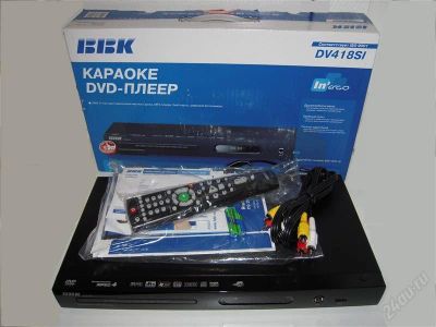 Лот: 1341170. Фото: 1. DVD-плеер BBK DV418SI+Karaoke... DVD, Blu-Ray плееры