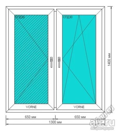 Лот: 9218853. Фото: 1. Окно ПВХ 1300*1400мм, Goodwin... Окна, балконы