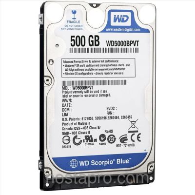 Лот: 8551409. Фото: 1. Western Digital WD5000BPVT 500... Жёсткие диски (HDD)