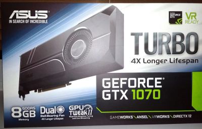 Лот: 19074223. Фото: 1. Видеокарта Asus GeForce GTX 1070... Видеокарты