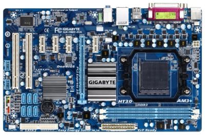 Лот: 4552574. Фото: 1. Мат.плата SocAM3 AMD760G Gigabyte... Материнские платы