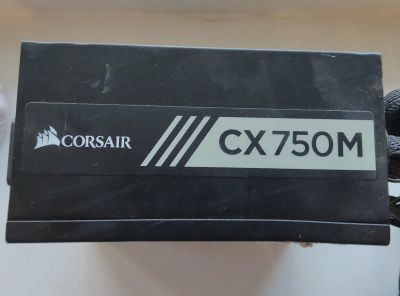 Лот: 16314478. Фото: 1. Corsair CX750M модульный (кабеля... Корпуса, блоки питания