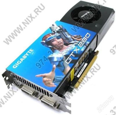 Лот: 2215039. Фото: 1. GIGABYTE GeForce GTX 280 602Mhz... Видеокарты
