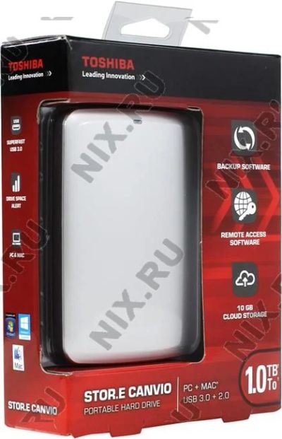 Лот: 4930029. Фото: 1. Внешний HDD Toshiba 1TB STOR.E... Внешние жесткие диски