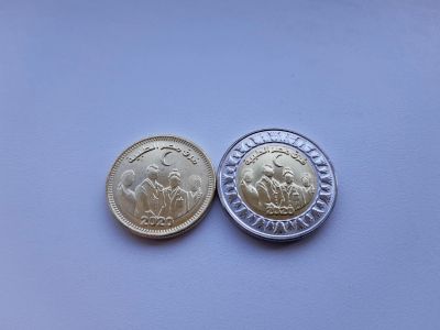 Лот: 17458842. Фото: 1. Египет 50 пиастров и 1 фунт 2021... Африка