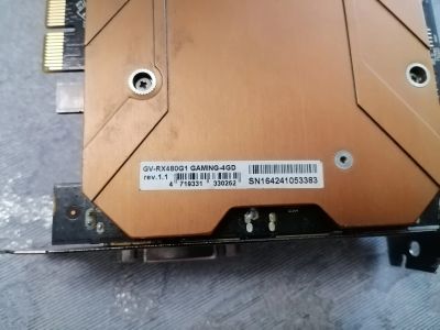 Лот: 25270795. Фото: 1. Видеокарта Radeon RX 480 Gigabyte. Видеокарты