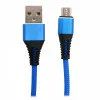 Лот: 14050763. Фото: 1. Кабель USB - Micro Lace (синий... Дата-кабели, переходники