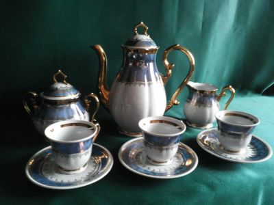 Лот: 4182260. Фото: 1. Кофейный набор Фарфор Porcelan... Сервизы, наборы посуды
