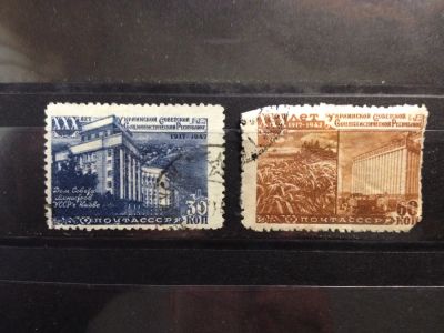 Лот: 5258965. Фото: 1. 1947 30 лет Украинской ССР (1141... Марки