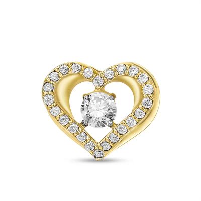 Лот: 24653139. Фото: 1. Подвеска с сваровски и фианитами. Кулоны, подвески