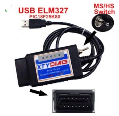 Лот: 10803476. Фото: 1. ELM327 USB V1.5 для ford elmconfig... Диагностическое оборудование, измерительный инструмент