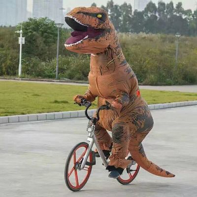 Лот: 12843250. Фото: 1. Костюм надувной динозавр T-rex. Взрослые карнавальные костюмы