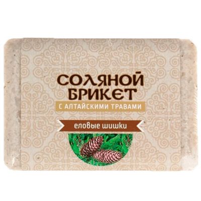 Лот: 19032854. Фото: 1. Брикет соляной с Алтайскими травами... Банные принадлежности