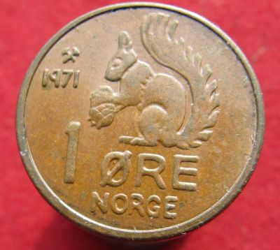 Лот: 15304893. Фото: 1. Норвегия 1 эре, 1971г. Остальные страны