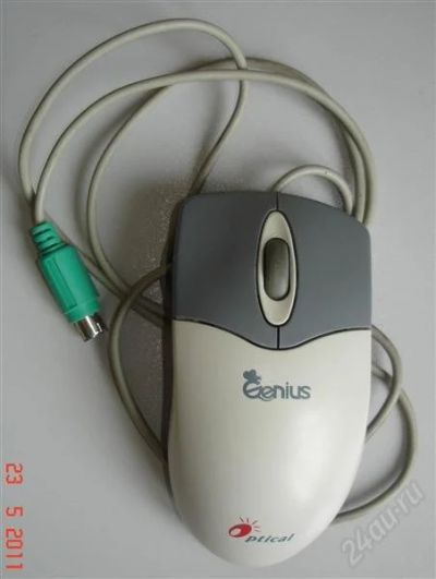 Лот: 982130. Фото: 1. мышь оптическая PS/2, Genius. Клавиатуры и мыши