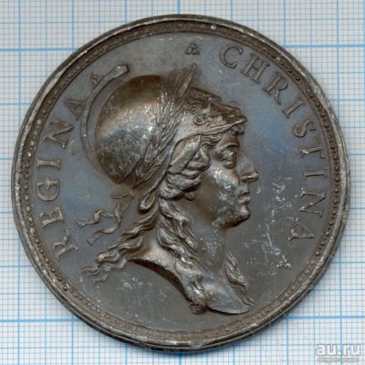 Лот: 13859700. Фото: 1. Швеция Медаль Королева Кристина... Памятные медали