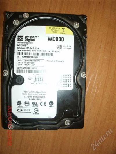 Лот: 2004388. Фото: 1. Винчестер IDE Western Digital... Жёсткие диски (HDD)
