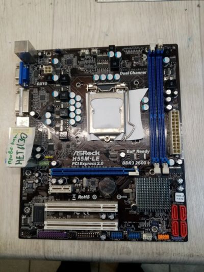 Лот: 15659749. Фото: 1. Мат плата asrock h55m-le. Материнские платы