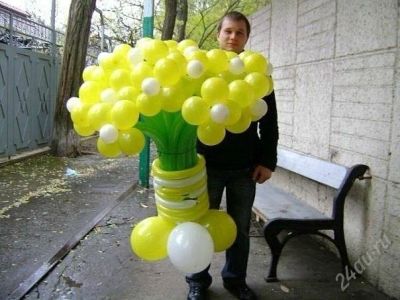 Лот: 2817762. Фото: 1. Букет из больших цветов. Воздушные шары