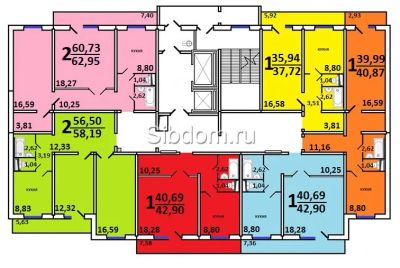 Лот: 6344911. Фото: 1. 2-к квартира, 62,95 кв.м., 12... Квартиры, студии