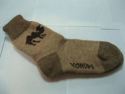 Лот: 8229510. Фото: 1. Монгольские носки с верблюжьей... Носки