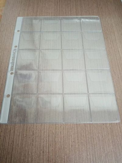 Лот: 18373350. Фото: 1. Лист для монет на 20 ячеек Professional... Аксессуары, литература