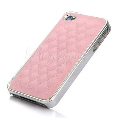 Лот: 3553209. Фото: 1. чехол Iphone 4/4s пластик + кож... Чехлы, бамперы
