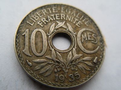 Лот: 16974078. Фото: 1. Франция 10 сантимов 1935. Европа
