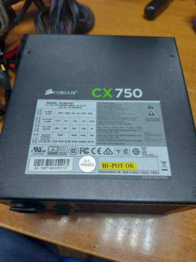 Лот: 25084579. Фото: 1. Блок питания Corsair 750W. Корпуса, блоки питания