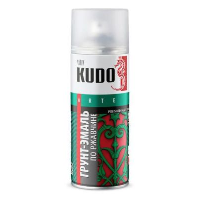 Лот: 25072639. Фото: 1. Грунт-эмаль аэрозольная, KUDO... Краски, лаки, растворитель