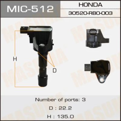 Лот: 18589706. Фото: 1. Катушка зажигания masuma fit ge6... Электрооборудование