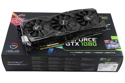 Лот: 14972624. Фото: 1. ASUS GeforCe GTX 1080 Strix Gaming. Видеокарты