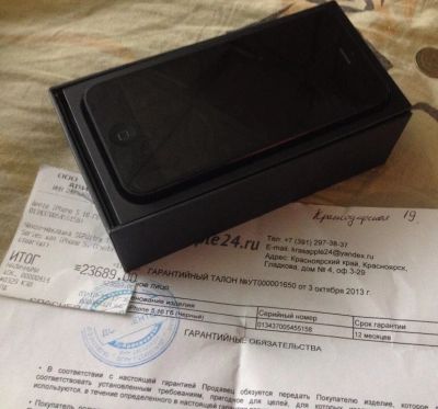 Лот: 3251066. Фото: 1. Продам новый iphone 5 16gb Черный... Смартфоны