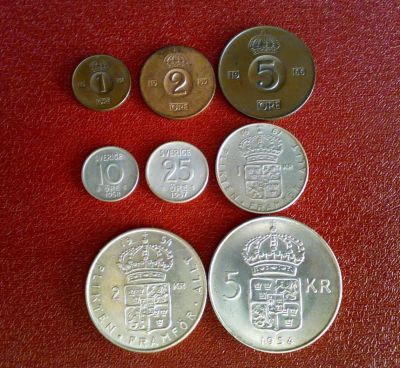 Лот: 10598556. Фото: 1. Швеция набор 8 монет Густав VI... Европа