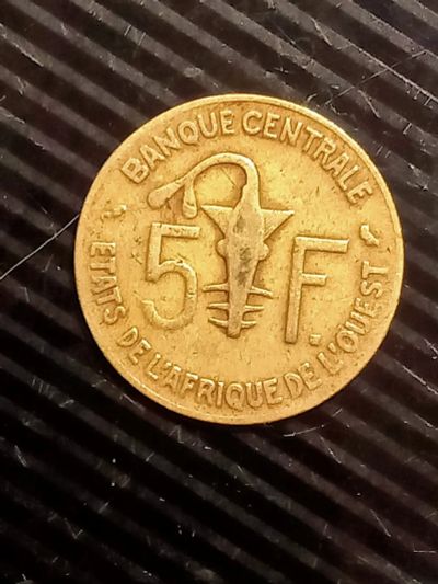 Лот: 19549473. Фото: 1. Монета Западной Африки 5 франков... Африка