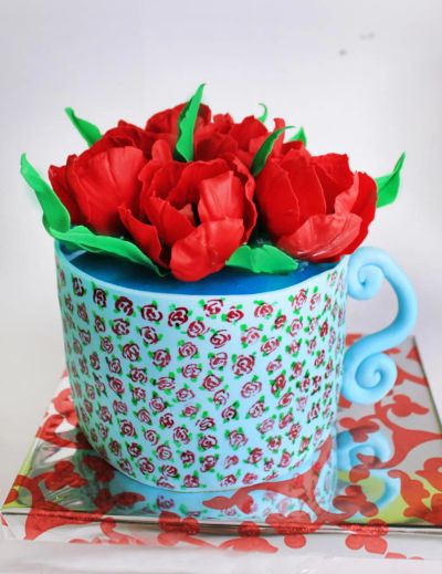 Лот: 4450781. Фото: 1. Торт Кувшин с цветами. Торты, пирожные