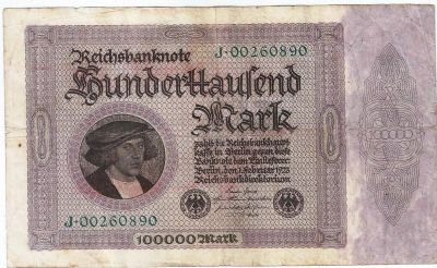 Лот: 16643074. Фото: 1. 100000 марок 1923 год . Германия... Германия и Австрия