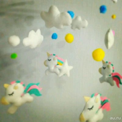 Лот: 10321078. Фото: 1. Мобиль детский в кроватку из фетра. Другое (ручная работа)