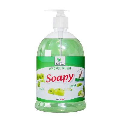 Лот: 20583405. Фото: 1. Жидкое мыло "Soapy" эконом "яблоко... Бытовая химия