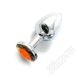Лот: 2226219. Фото: 1. Анальная пробка с кристаллом Small... Игрушки