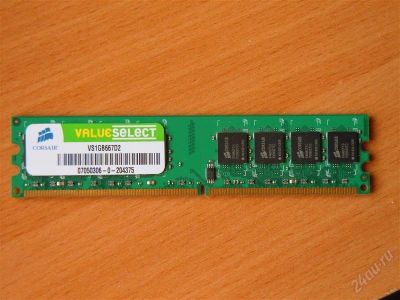 Лот: 1646832. Фото: 1. DDR2 Corsair 1024Mb 667 (PC2 5300... Оперативная память