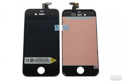 Лот: 9631316. Фото: 1. Дисплей iPhone 4 + тачскрин черный... Дисплеи, дисплейные модули, тачскрины