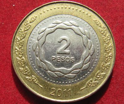 Лот: 18855684. Фото: 1. Аргентина 2 песо, 2011 г. Остальные страны