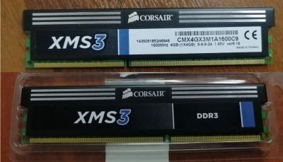 Лот: 17667544. Фото: 1. DDR3 4GB (8GB) 1600Mhz Corsair. Оперативная память